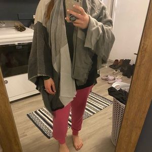 Black and gray shawl